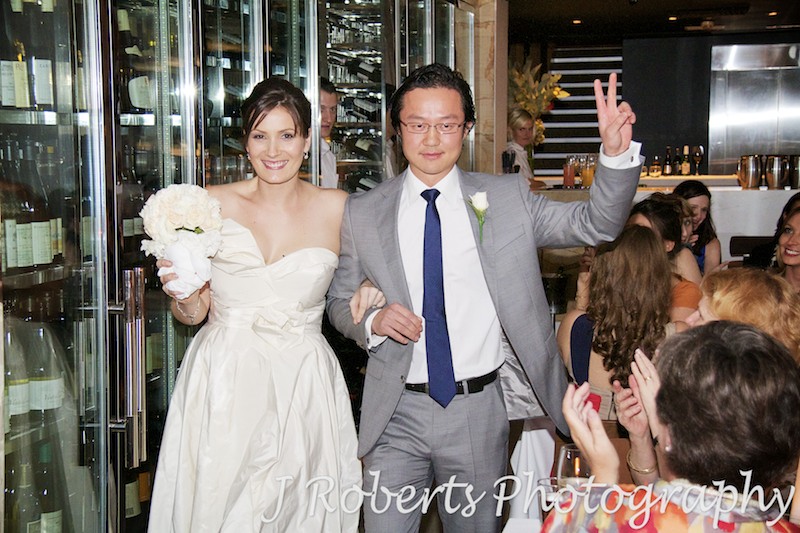 Mr & Mrs announced at reception - wedding photography sydney